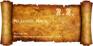 Mojzsis Mara névjegykártya